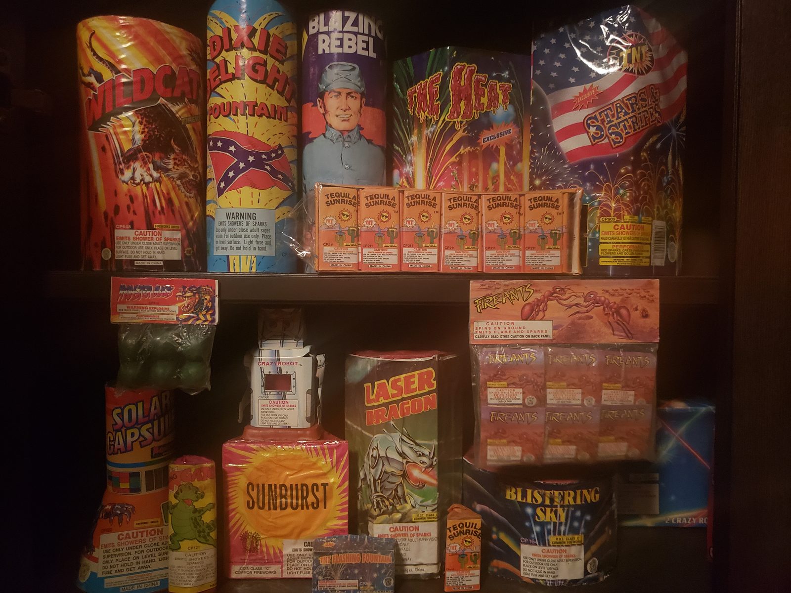 Vintage California Safe and Sane fireworks, July 22, 2020