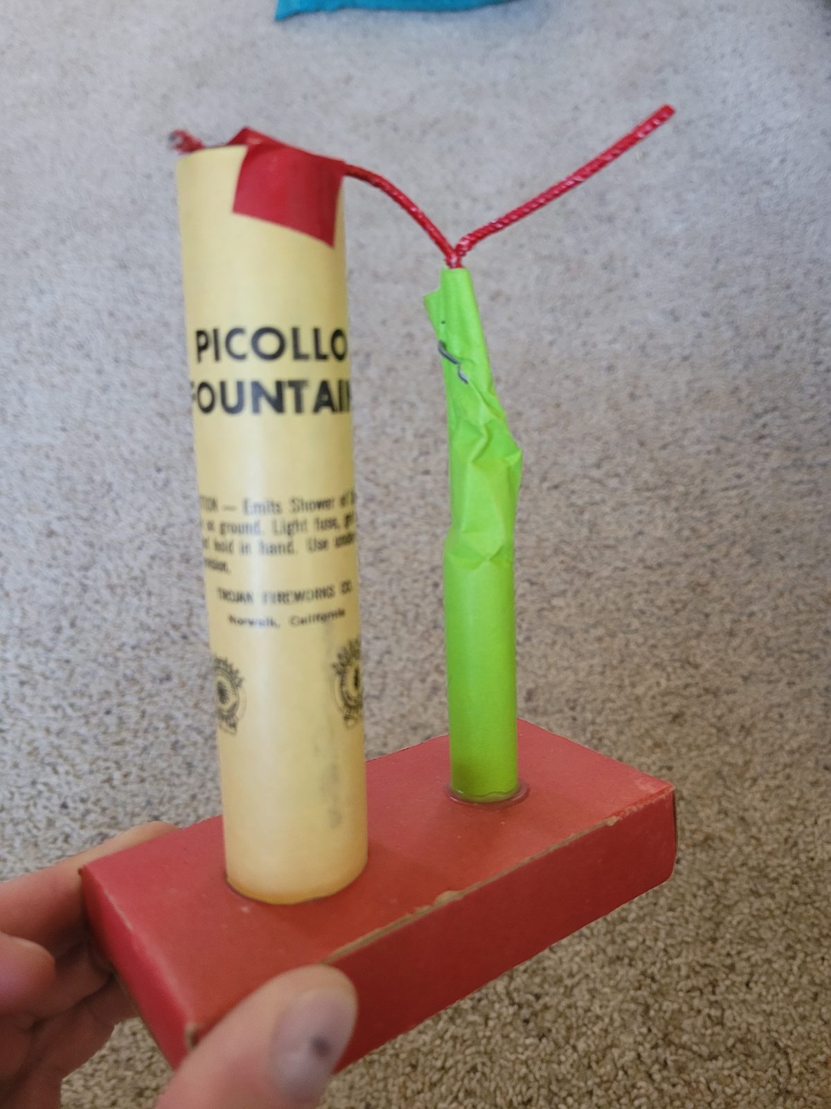 Vintage California Safe and Sane fireworks, May 26, 2021