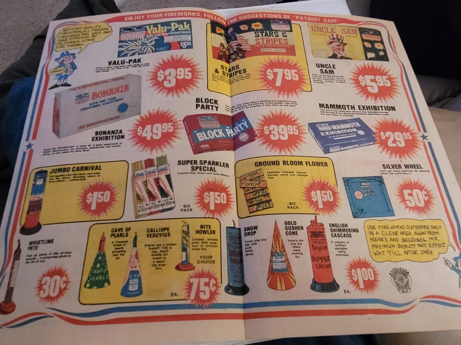 Vintage California Safe and Sane fireworks, June 10, 2021