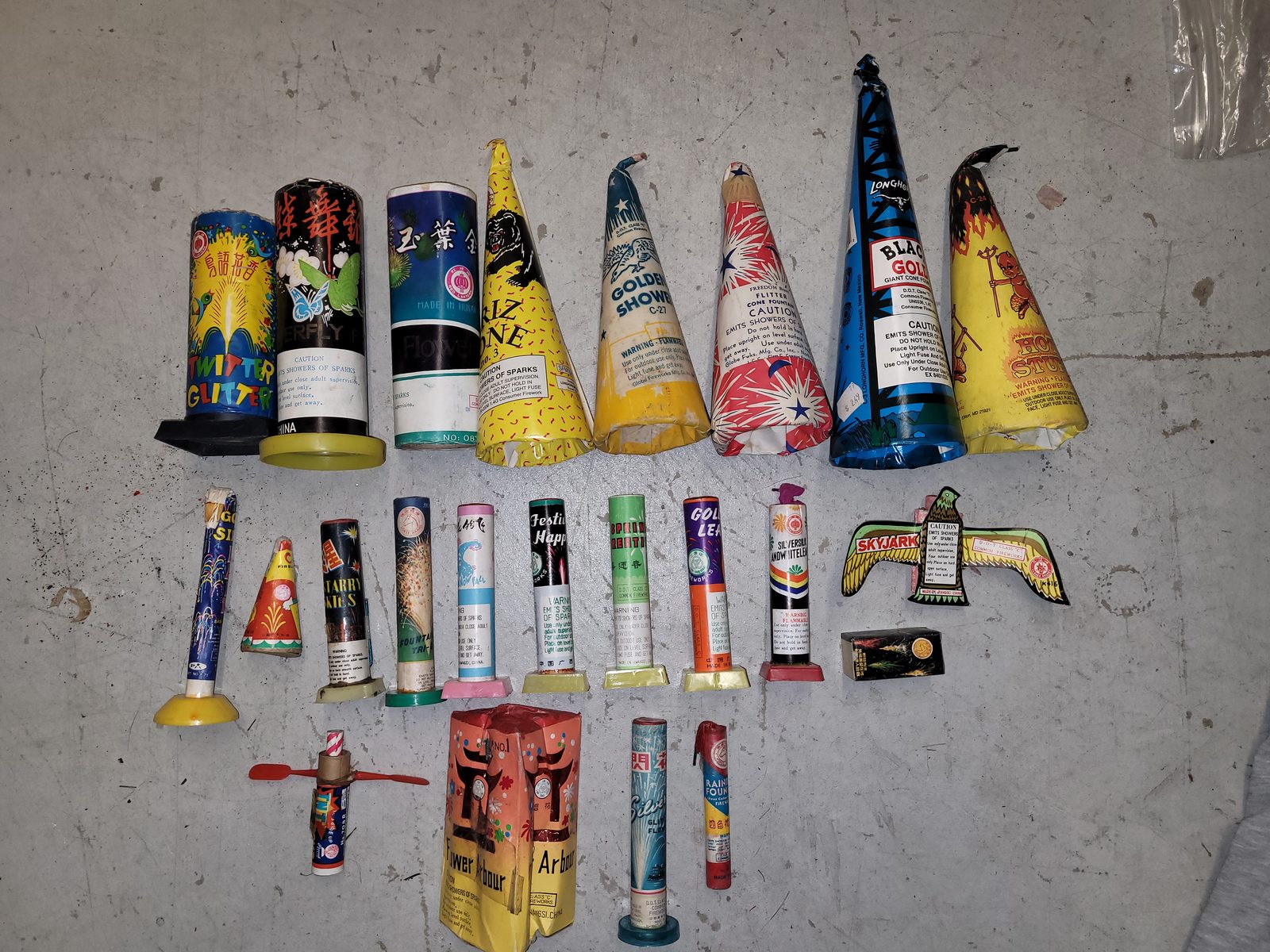 Vintage California Safe and Sane fireworks, December 11, 2021