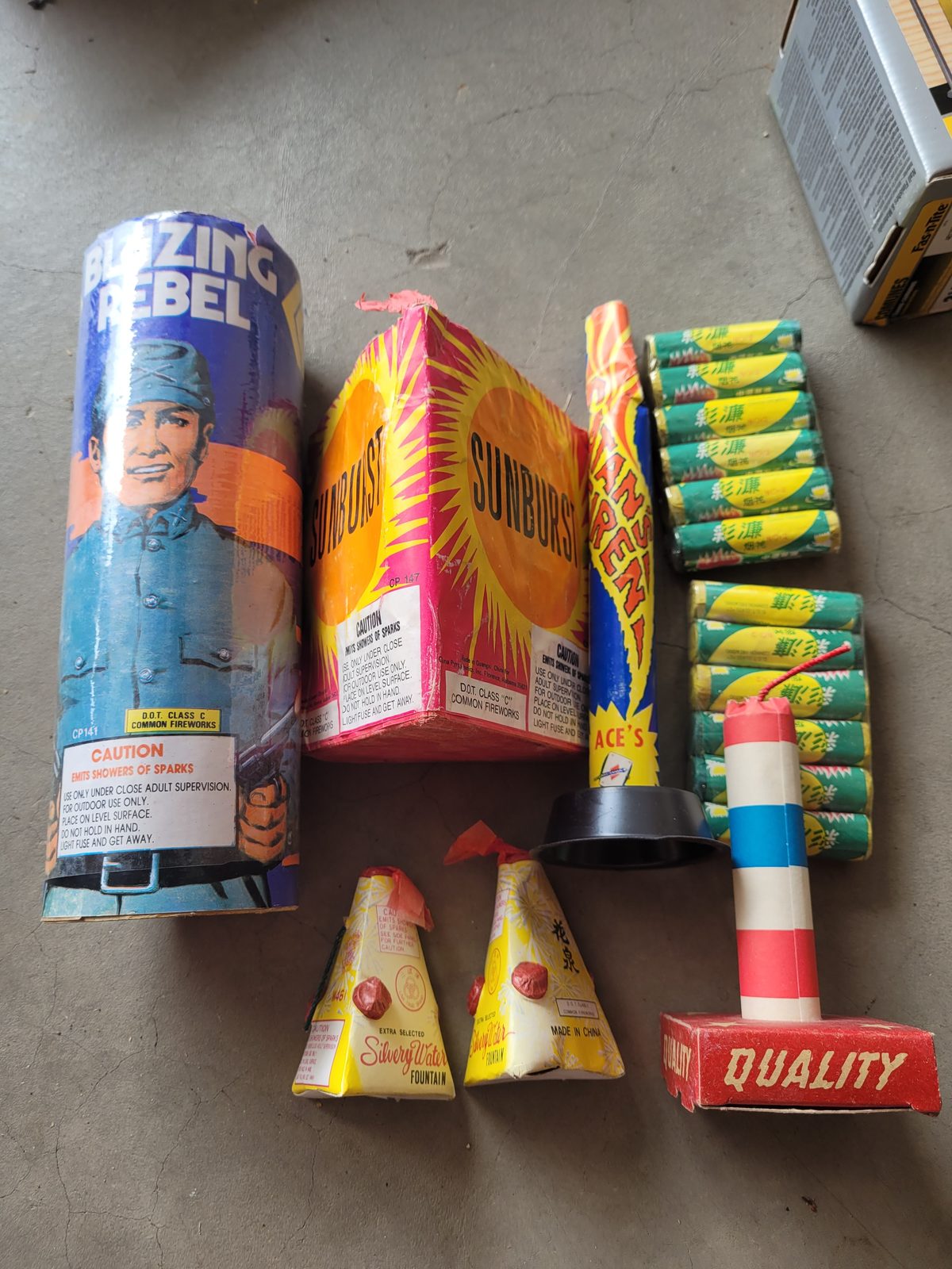 Vintage California Safe and Sane fireworks, July 4, 2022