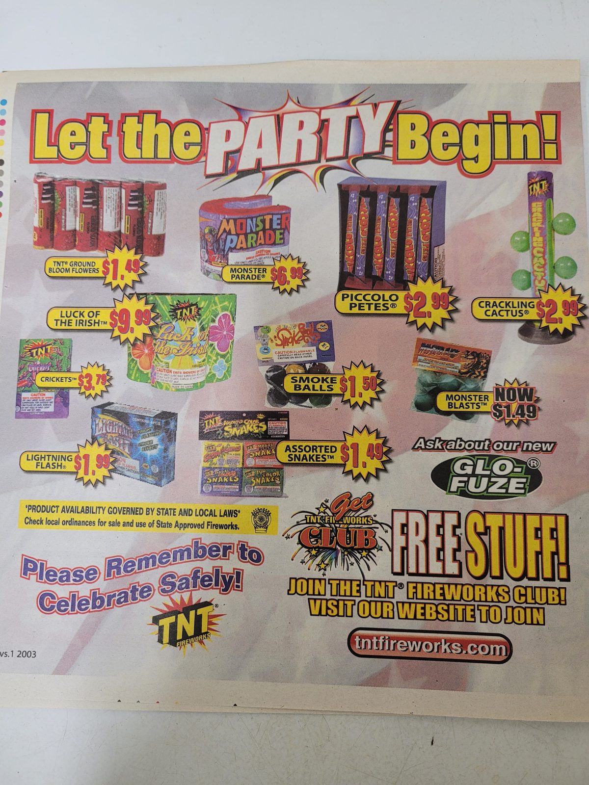 Vintage California Safe and Sane fireworks, July 18, 2022