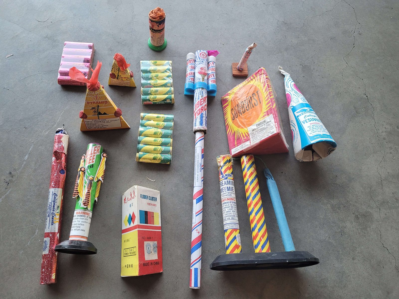Vintage California Safe and Sane fireworks, July 4, 2023