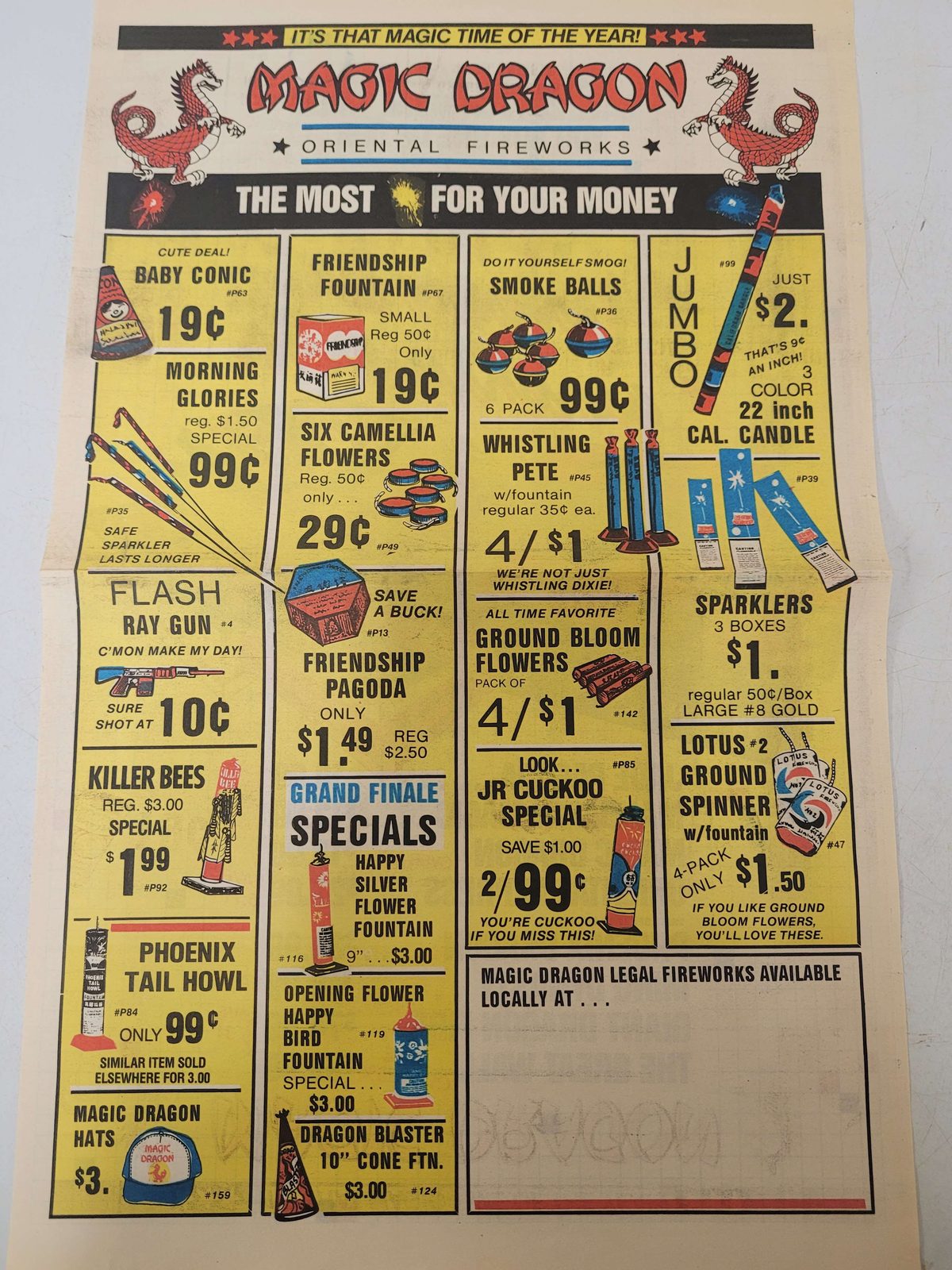Vintage California Safe and Sane fireworks, October 6, 2023