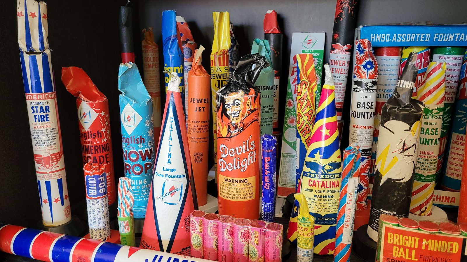 Vintage California Safe and Sane fireworks scrapbook spread, May 30, 2025