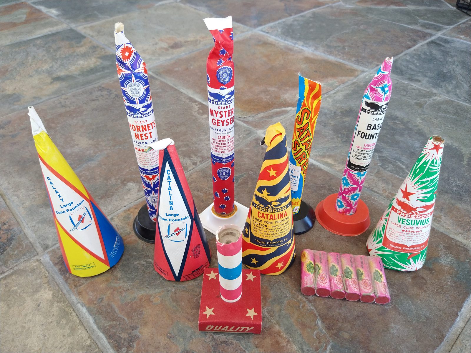 Vintage California Safe and Sane fireworks, August 1, 2020