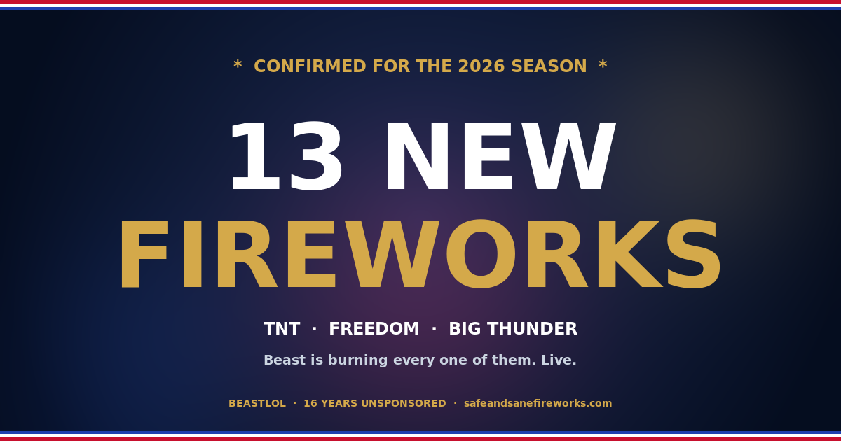 13 New 2026 California Fireworks Driveway Verdicts