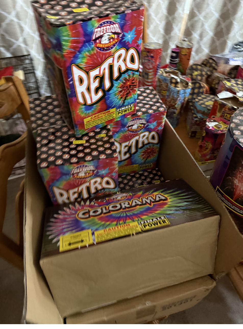 Three-deep stack of Freedom Retro — the loudest crackle